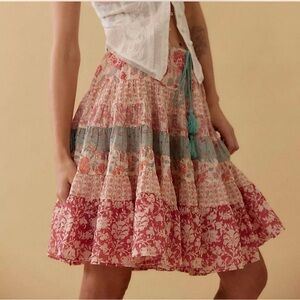 Free People Many Layers Printed Skirt NWT Size XS